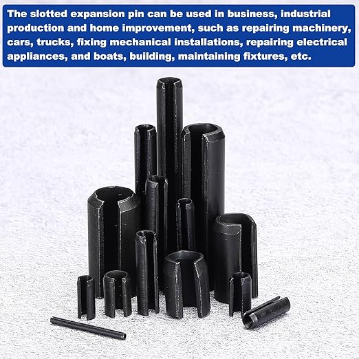 MECCANIXITY 60Pcs Slotted Split Roll Pins 1/5 Inch Dia. 1 Inch Length 65Mn - Image 5
