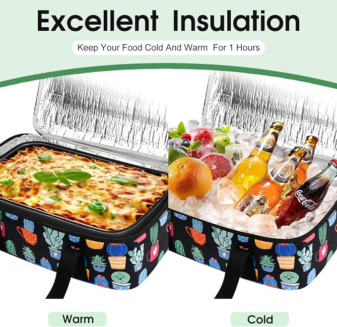 Corduroy Casserole Carrier, Insulated Lasagna Lugger - Image 4
