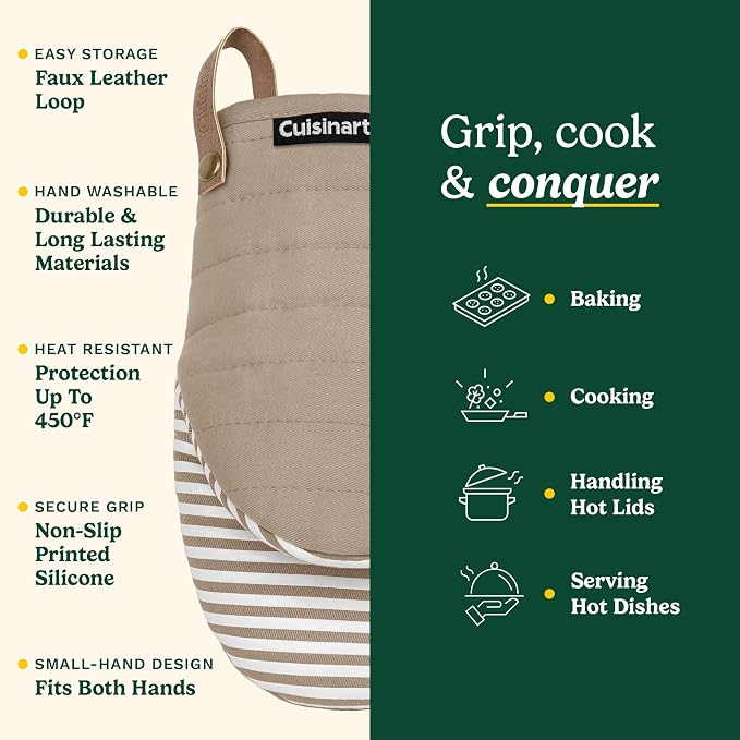 Cuisinart Mini Oven Mitts – 5.5” x 8” Heat-Resistant Kitchen Mitts - Image 5