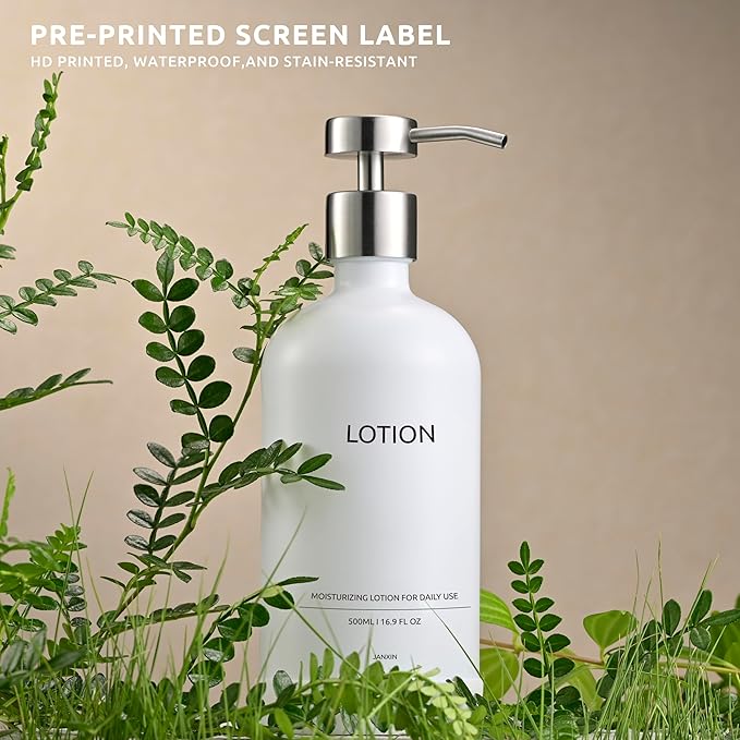Glass Soap Dispenser Bathroom Set by Janxin, Foaming Kitchen soap Dispenser - Image 3