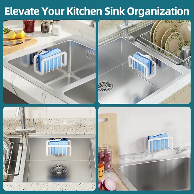 TAILI Sink Caddy with Strong Suction Cup, Sponge Holder - Image 6