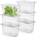 CURTA 6-Pack 1/4 Size 6" Deep NSF Polycarbonate Food Pans by CURTA