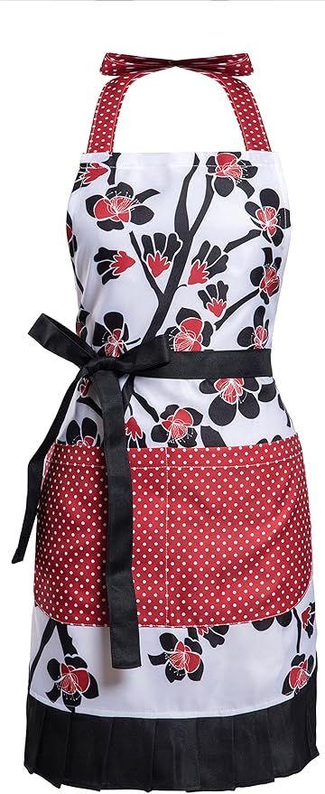 Lovely Flower Pattern Retro Aprons by AlexVirtue