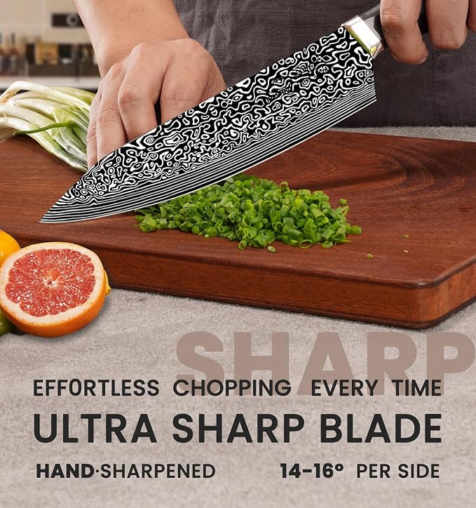 Knife Set, 15 Pieces Kitchen Knife Set - Image 7