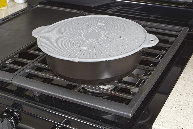 Silicone Splatter Screen, Protect Stovetop and Counters, 3-in-1 Silicone - Image 4