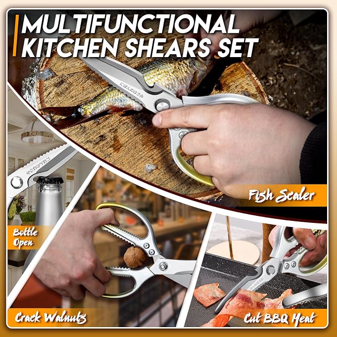 TIJERAS Kitchen Scissors Set Gold - Image 2