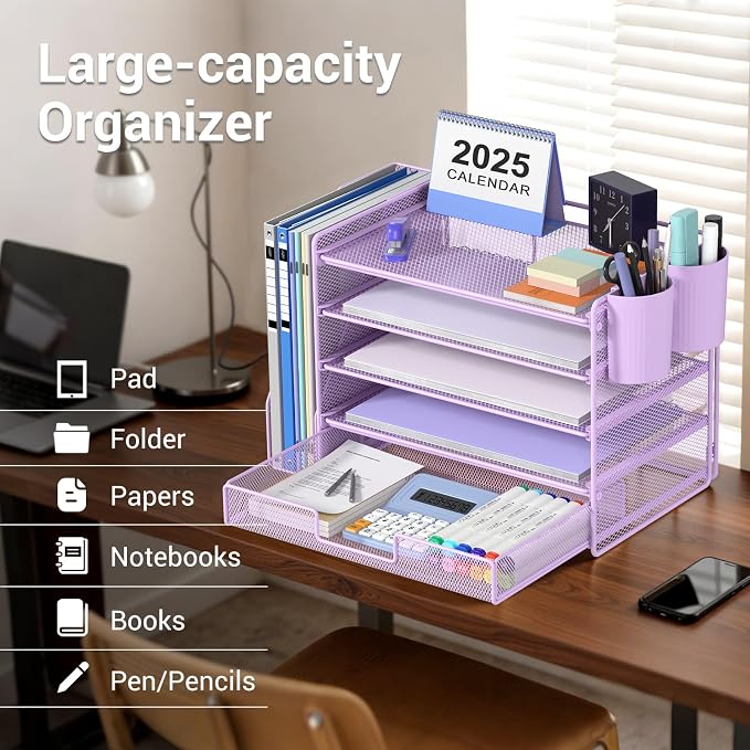 OPNICE Desk Organizer, 5-Tier Paper File Organizer - Image 6