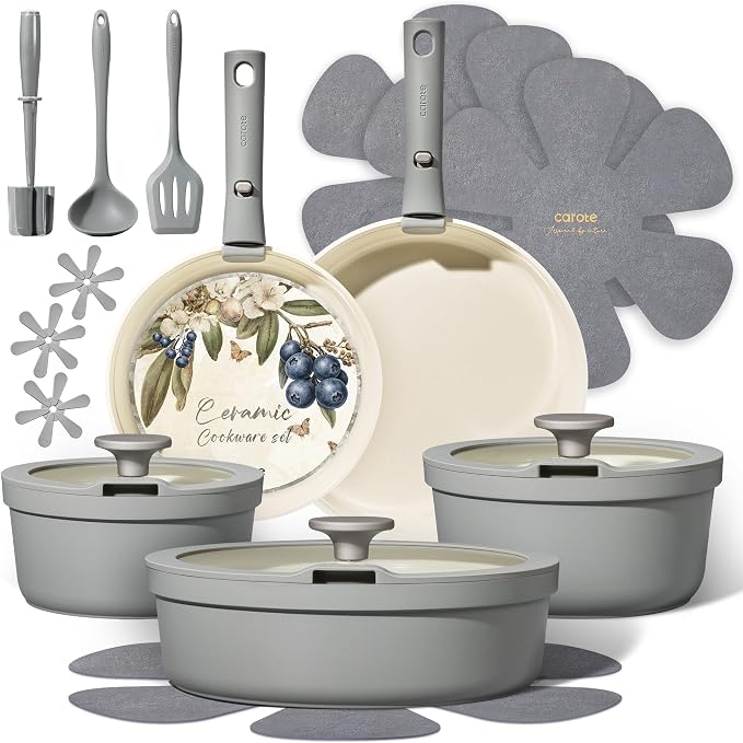 Carote 20pcs Ceramic Cookware Set by CAROTE