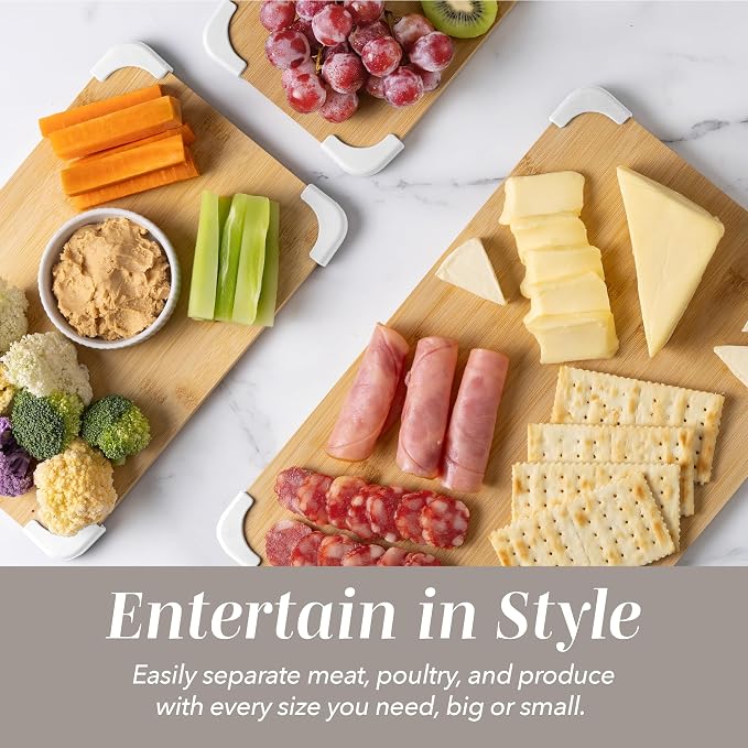 COOK WITH COLOR Non-Slip Cutting Board Set – Kitchen Essentials with Easy Grip - Image 6