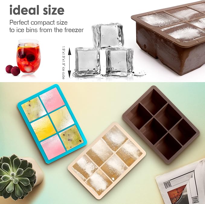 Excnorm Silicone Ice Cube Trays 3 Pack - Image 6