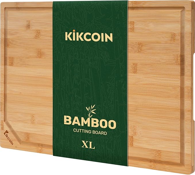 Kikcoin 17”×11” Bamboo Cutting Boards by Kikcoin