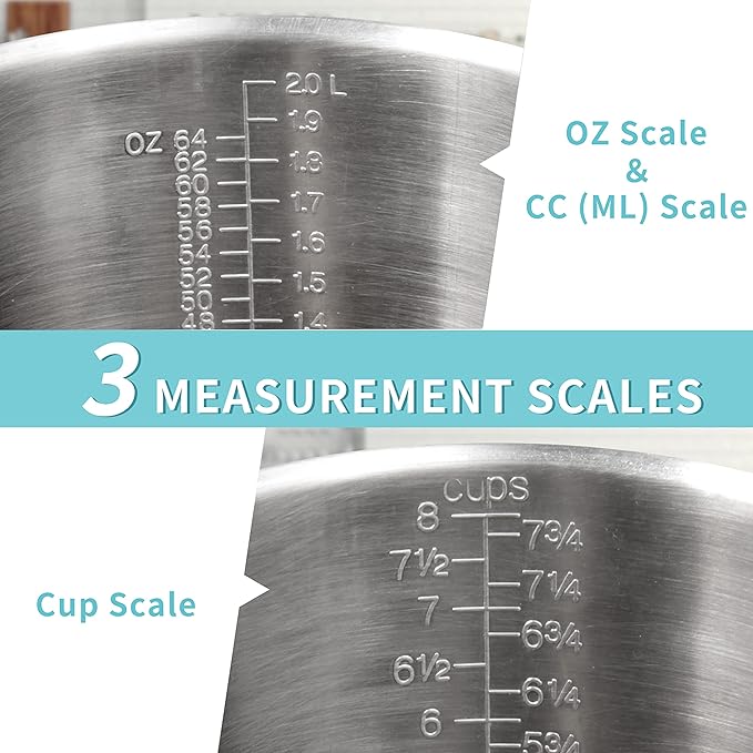 Measuring Cup, Newness Stainless Steel Measuring Cup - Image 2