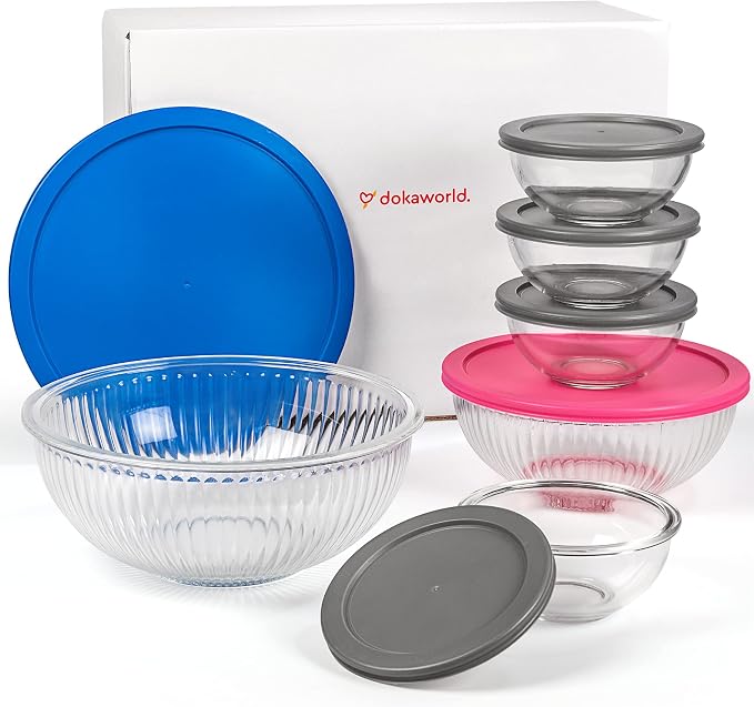 Set of 6 Stackable Space-Saving Nesting Glass Bowls - Image 9