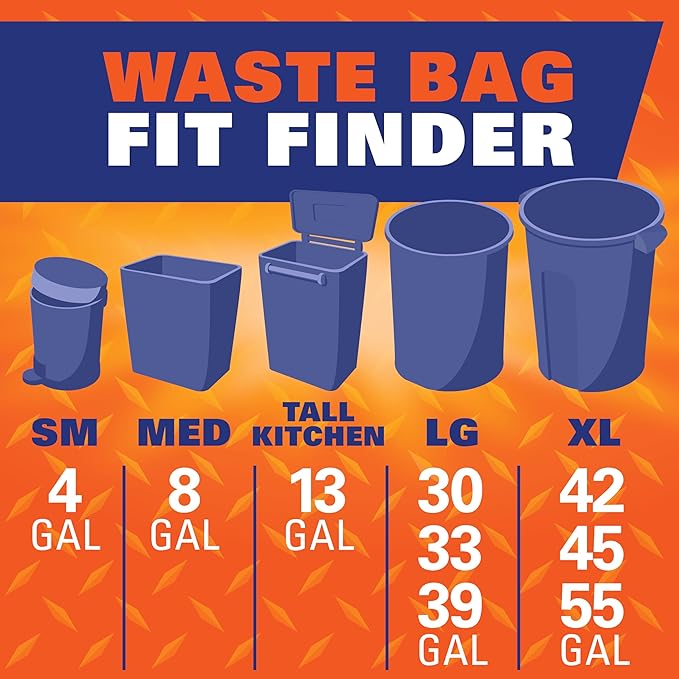 Hefty Strong White 13 Gallon Trash Bags - Image 8