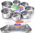 Magnetic Measuring Cups and Spoons Set304 Stainless Steel Dual Scale Set of 15 by HOWGOODY