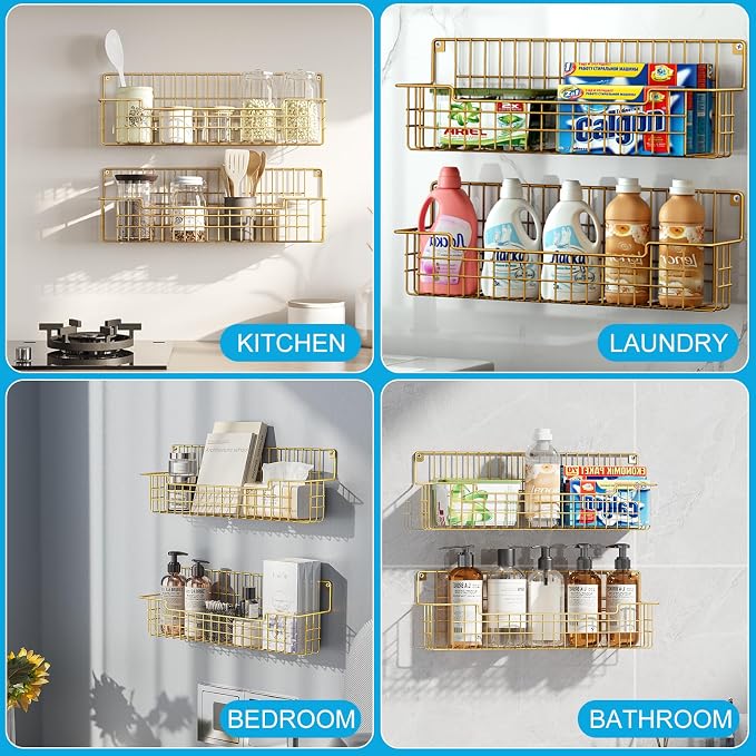 Spice Rack, Metal Spice Holder Shelf - Image 3