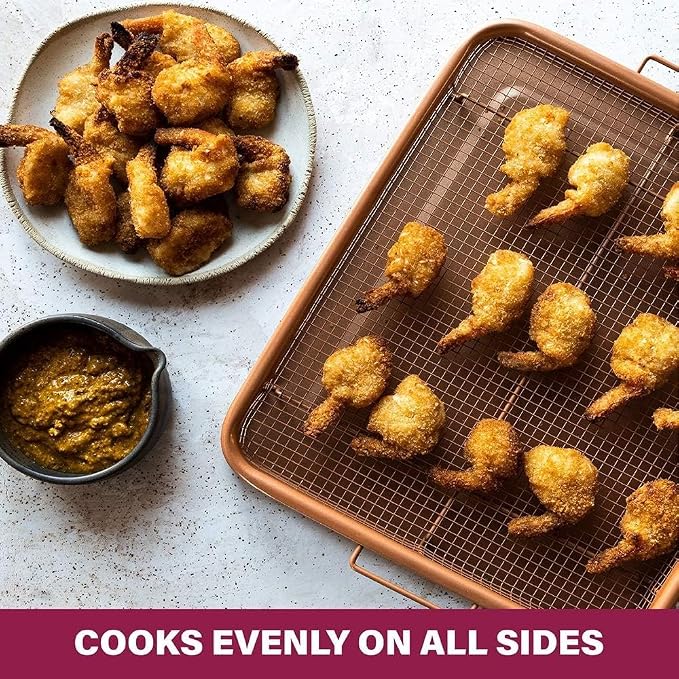 Gotham Steel Baking Sheet with Air Fry Rack, 16.5” x 12.5”, Use as Cooling Wire - Image 6