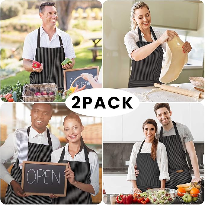 BeLuyi 2 Pack Adjustable Bib Apron - Image 7