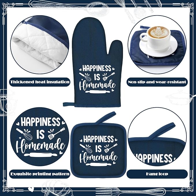 Fourluoo 10 Pcs Farmhouse Kitchen Decor and Accessories Set 4 Kitchen Towels 2 - Image 6