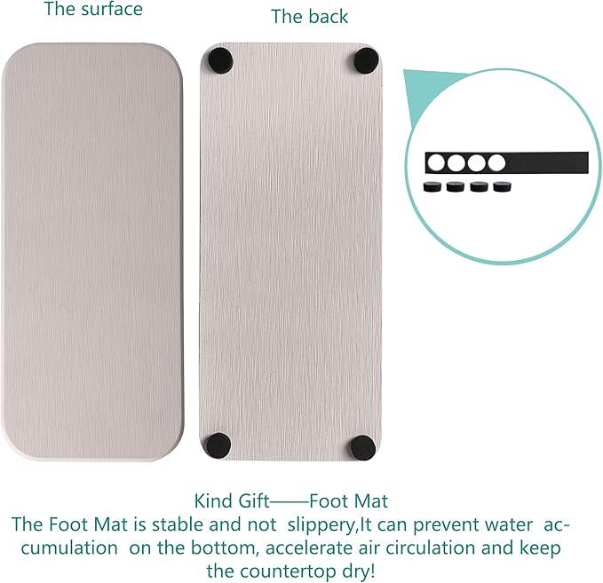 NiuYichee 2 Pcs Water Absorbing Stone Trays, Kitchen/Bathroom Sink Soap Dish - Image 4