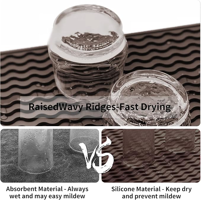 ZLR Silicone Dish Drying Mat & Heat Resistant Trivet - Image 2