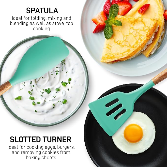 Zulay Kitchen Non-Stick Cooking Utensils Set - Image 5