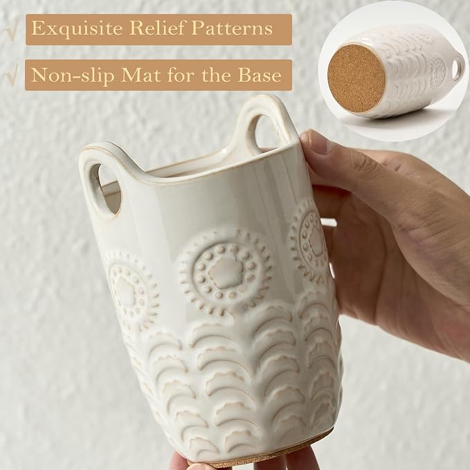 5.75" Utensil Holder for Kitchen Counter, Cute Nordic Minimalist Style Cooking - Image 3