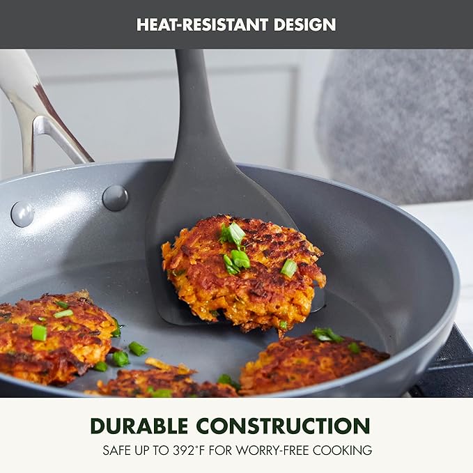 GreenPan Silicone Solid Turner Spatula, Flipping Cooking Kitchen Utensil - Image 6