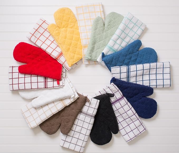 DII Basic Terry Collection 100% Cotton Quilted, Oven Mitt, 2 Piece - Image 5