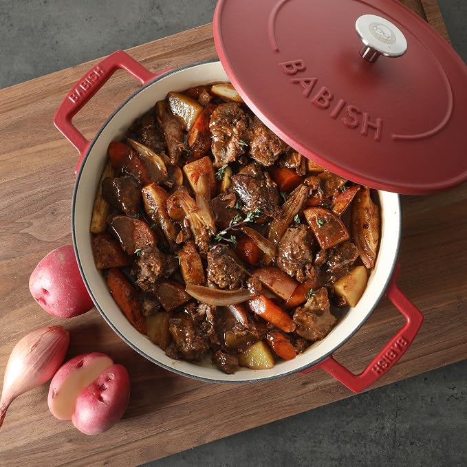Babish 6-Quart Round Enameled Cast Iron Dutch Oven - Image 3