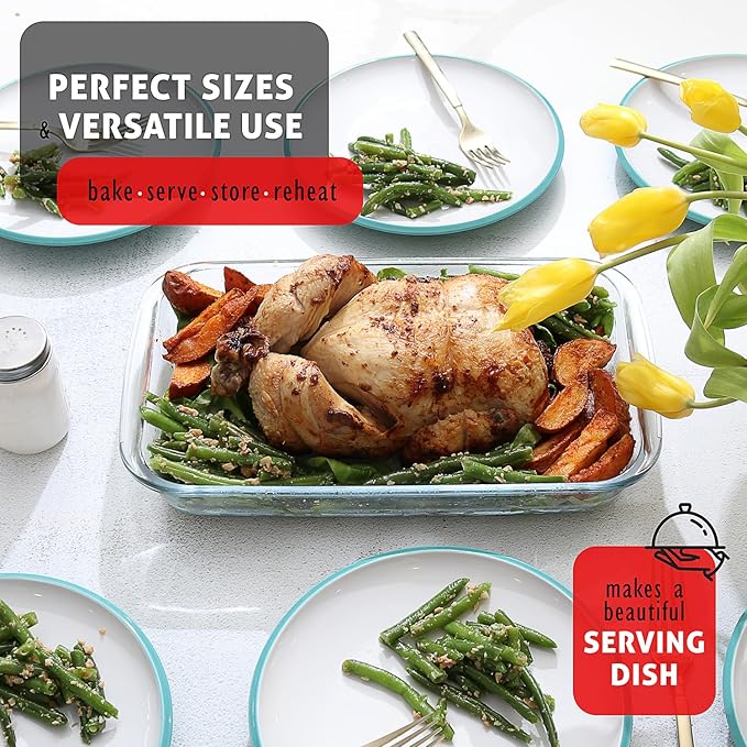 EATEX 8-Piece Deep Glass Casserole Dishes - Image 8