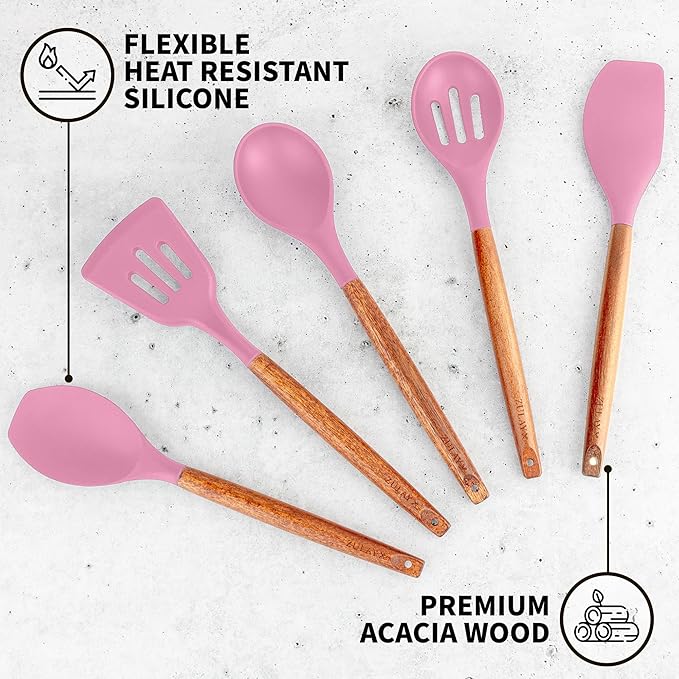 Zulay Kitchen Non-Stick Cooking Utensils Set - Image 2