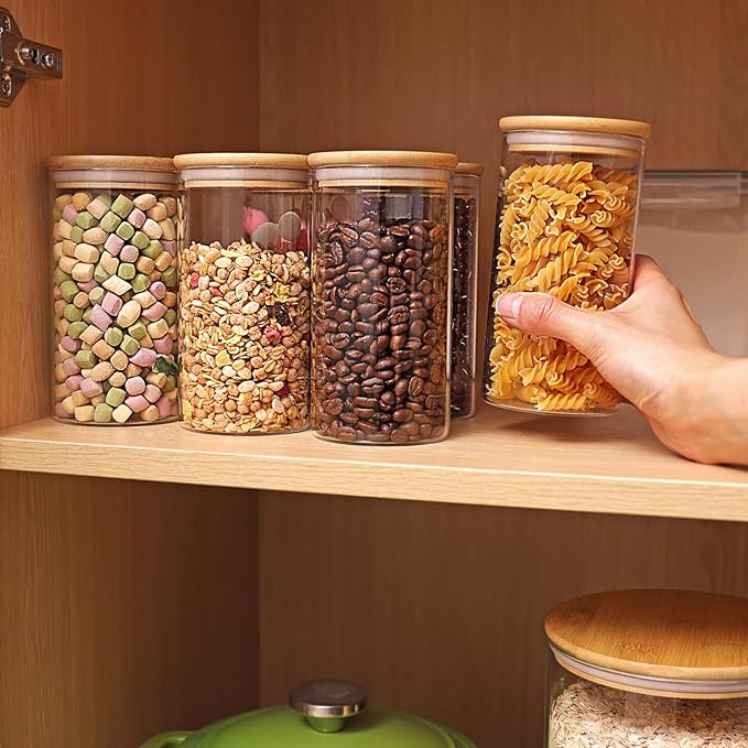 Moretoes 6 Pack 0.6qt Glass Storage Containers - Image 7
