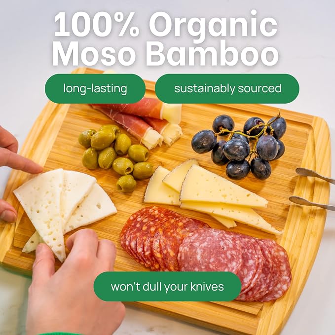 GREENER CHEF 12 Inch Small Bamboo Cutting Board - Image 2