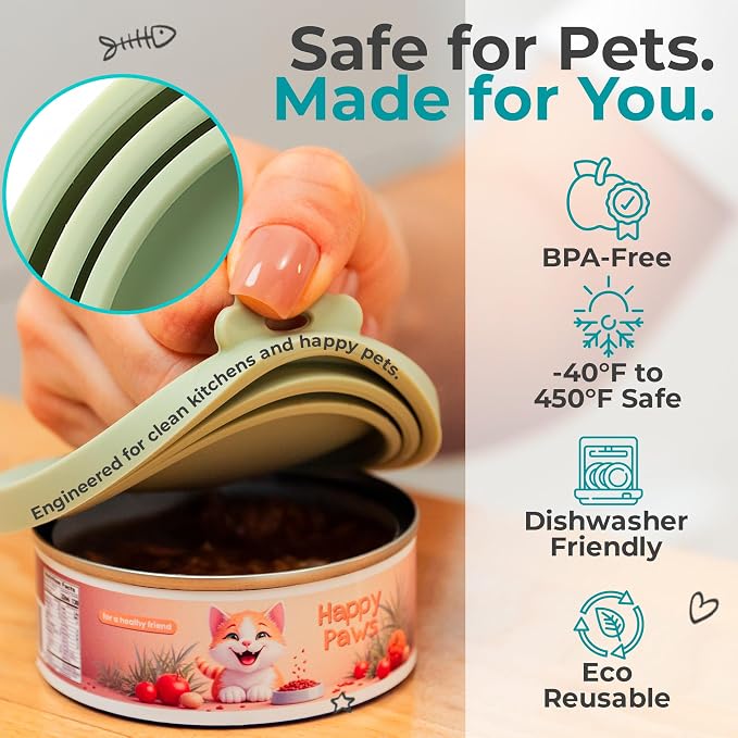 3 Pack Universal Pet Food Can Covers Lids - Image 5