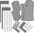Oven Mitts Kitchen Towels and Dishcloths Pot Holders Sets, Oven Gloves Kitchen by BSKSSK