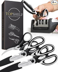Heavy Duty Kitchen Shears With Sharpener by Unknown