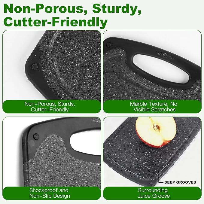 Cutting Boards, 15.7"×9.4" Plastic Chopping Board Made From Natural Food Grade - Image 3