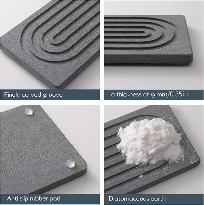 Faucet Mat for Kitchen Sink -Diatomite Stone Drying Mat for Kitchen Counter & - Image 8