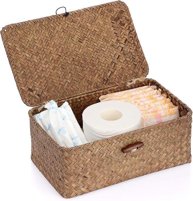 Sumnacon Small Wicker Basket by Sumnacon
