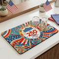 250th Anniversary USA Patriotic Dish Drying Mat 12x20 Absorbent Non-Slip by EazziSwitch