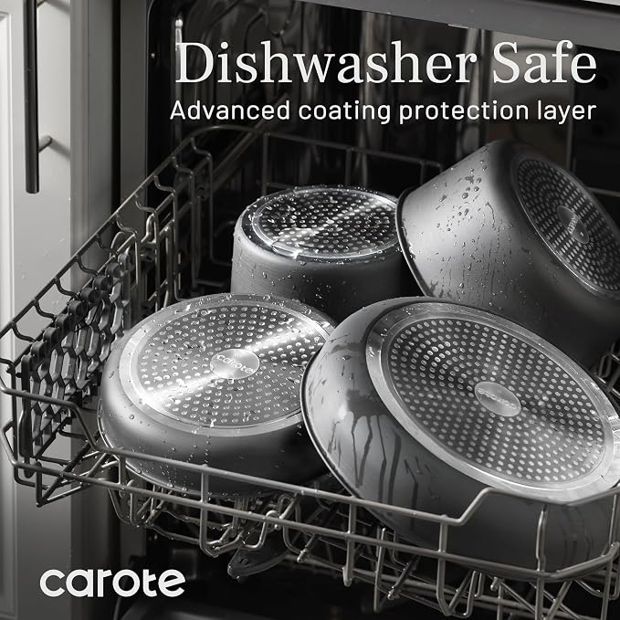 CAROTE 20pcs 4-Ply Premium Hard Anodized Pots and Pans Set Non Stick - Image 5
