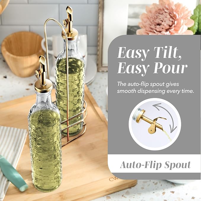 COOK WITH COLOR Glass Olive Oil Bottle Dispenser - Image 3