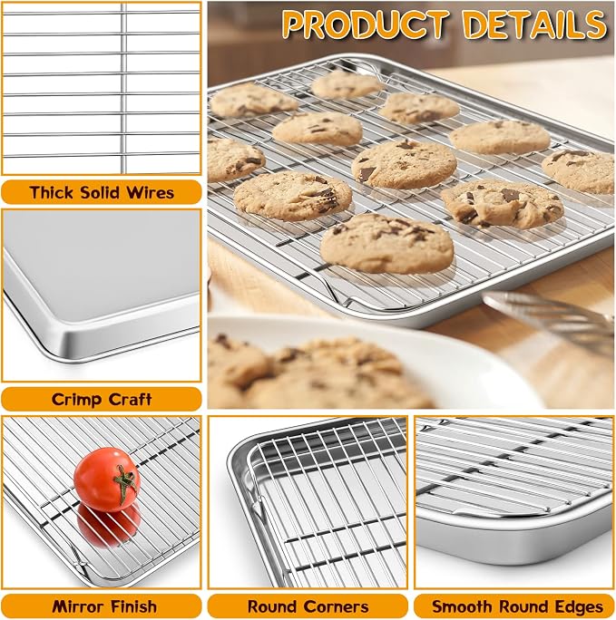 P&P CHEF 17.5 Inch Stainless Steel Baking Sheet - Image 3