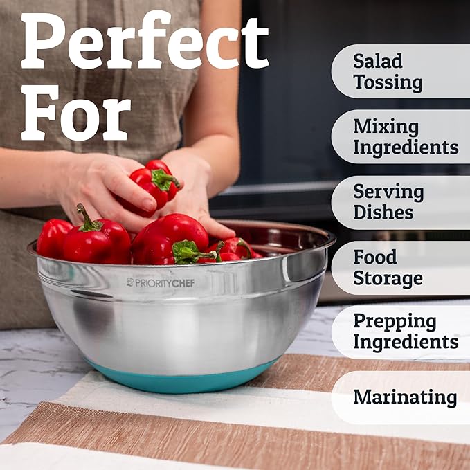 Priority Chef 6Pc Large Mixing Bowls - Image 5