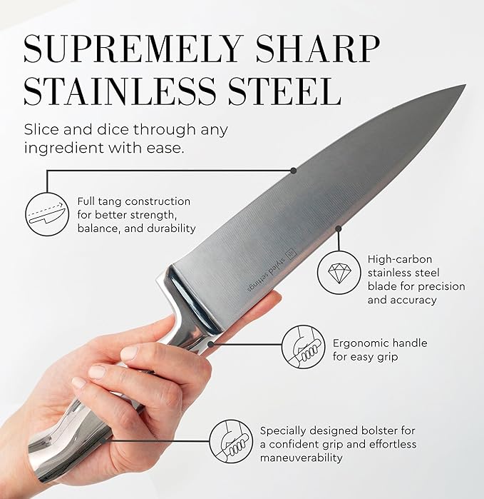 Styled Settings Stainless Steel Knife Set - Image 5