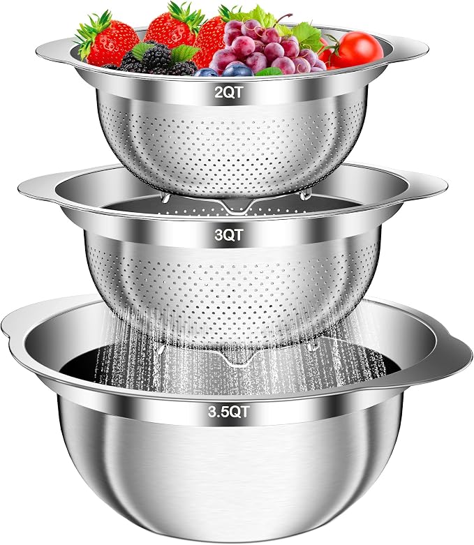 Colander, Stainless Steel Colander by AUFETQ