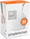 Simplehuman Trash Liner Code H Custom Fit Liners White / 60 Liners by Simplehuman