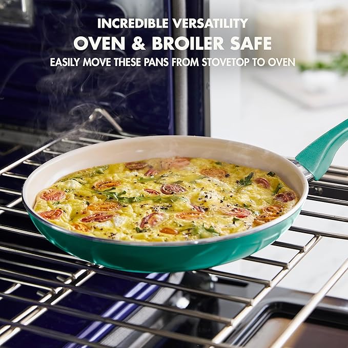 GreenPan Rio Healthy Ceramic Nonstick 8" Frying Pan Skillet and Silicone - Image 6