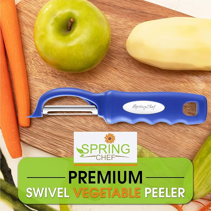 Spring Chef Premium Swivel Vegetable Peeler, Soft Grip Handle and Ultra Sharp - Image 7